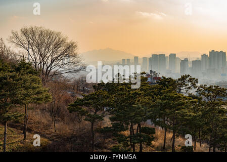 Ville de Séoul vu de la montagne Namsan (Nam). Séoul est une ville avec une population de plus de 10 millions de dollars. Corée Banque D'Images