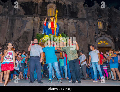 Nicaragua non identifié à prendre part à la procession des Rameaux à Granada Nicaragua Banque D'Images