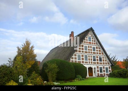 Maison à colombages, Holstein en Allemagne Banque D'Images