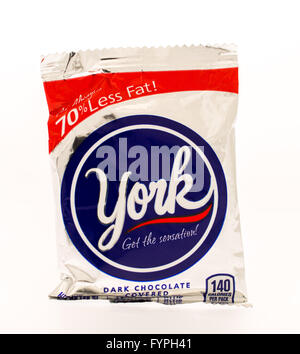Winneconni, WI - 19 juin 2015 : York Peppermint Patty candy bar Banque D'Images