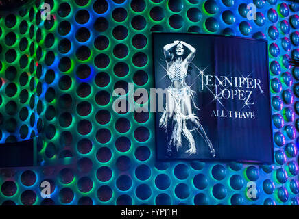 L'affiche du spectacle de Jennifer Lopez au Planet Hollywood Resort à Las Vegas. Banque D'Images