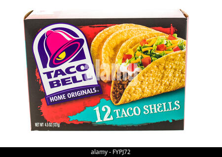 Winneconne, WI - 5 Février 2015 : Fort de Taco Bell disque coquilles à taco de 12, Banque D'Images