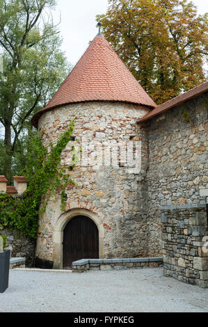 Otocec Castle, Novo Mesto, municipalité du sud-est, la région inférieure de la Slovénie, de l'Europe Banque D'Images