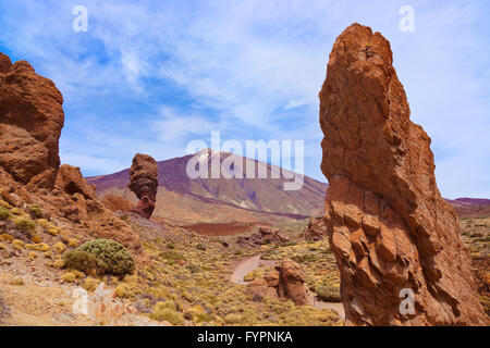 Doigt de Dieu rock au volcan Teide à Tenerife - Canary Island Banque D'Images