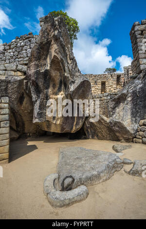 Temple du Condor, Machu Picchu, Pérou Banque D'Images