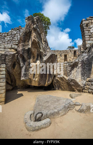 Temple du Condor, Machu Picchu, Pérou Banque D'Images