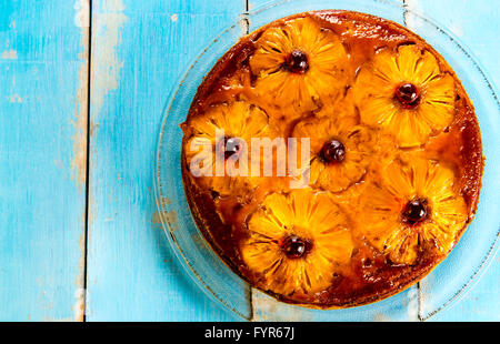 Gâteau d'ananas à l'envers Banque D'Images