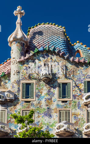 Casa Batllo, Barcelone, Catalogne, Espagne Banque D'Images