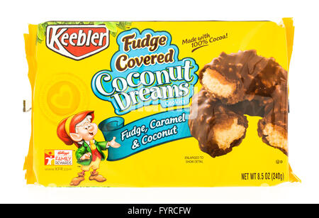 Winneconni, WI - 23 juin 2015 : Paquet de Keebler fudge noix de coco cookies rêve couvert Banque D'Images