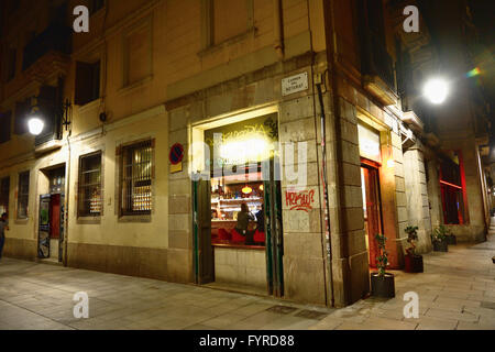 Dos Palillos Restaurant espagnol tapas traditionnels, sont inspirés par des saveurs délicates de l'Asie. Barcelone, Catalogne, Espagne, Europe Banque D'Images