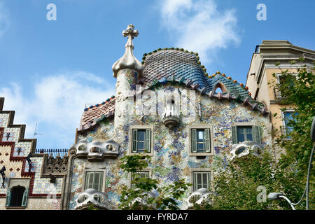 La Casa Batlló. Passeig de Gràcia, Barcelone, Catalogne, Espagne, Europe Banque D'Images