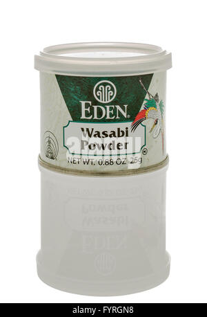 Winneconne, WI - 18 Nov 2015 : contenant de poudre de wasabi faite par Eden. Banque D'Images