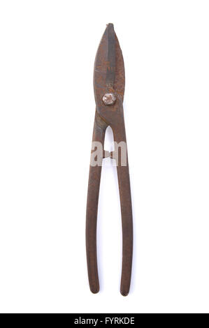 Old rusty jardin pruner. Banque D'Images