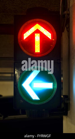 Feu dans un parking Banque D'Images