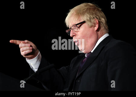 Boris Johnson parle à un vote quitter réunion au sujet de l'Union européenne référendum dans la ville de Leeds. Banque D'Images