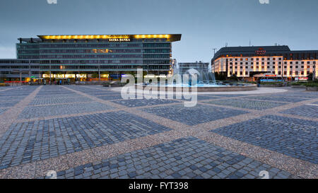 L'architecture moderne en te centre de Bratislava, Slovaquie. Banque D'Images