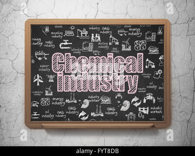 Concept de l'industrie : Industrie chimique sur l'arrière-plan de la commission scolaire Banque D'Images