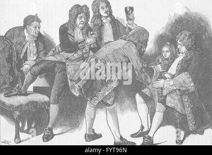Les auteurs anglais : Lady Mary Wortley Montagu et l'Kit-Kats. Londres, c1880 Banque D'Images