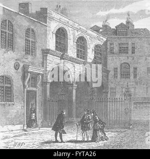 CANNON STREET : La quatrième saleurs' Hall. Londres, antique print c1880 Banque D'Images