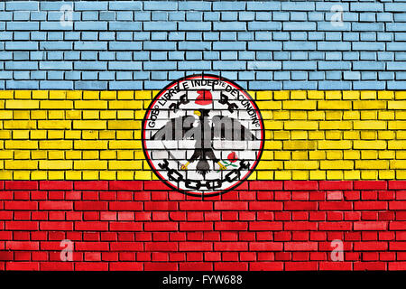 Pavillon de Cundinamarca a peint sur mur de brique Banque D'Images