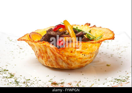 Des plats de viande rôtie Banque D'Images