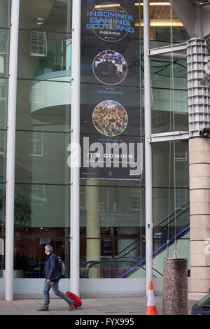 Edinburgh, Royaume-Uni. 29ème. Avril 2016. L'insomnie des Jeux de l'Ecosse commence 29 avril au 2 mai 2016 au Centre de Conférence d'Édimbourg. Credit : Pako Mera/Alamy Live News Banque D'Images