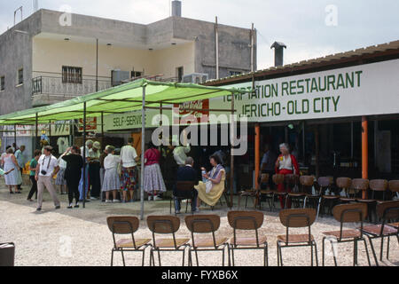 Restaurant tentation, vieille ville de Jéricho, Israël Banque D'Images