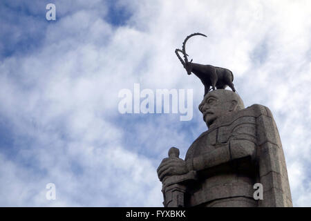 Statue de Bismarck au bélier à Hambourg Banque D'Images