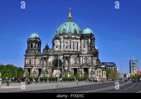 Cathédrale de Berlin Lustgarten, Lustgarten, Mitte, Spreeinsel, Berlin, Allemagne / Cour Suprême paroisse et collégiale, jardin d'agrément, le Berliner Dom, Oberpfarr- und zu Berlin Domkirche Banque D'Images