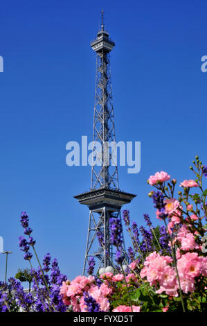 La tour de la radio Berlin, Messe Berlin fairgrounds, Westend, arrondissement Charlottenburg-Wilmersdorf, Berlin, Allemagne / Berliner Funkturm Banque D'Images