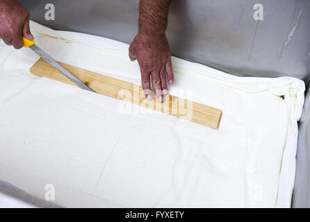 Blanc de la feta grecque Banque D'Images