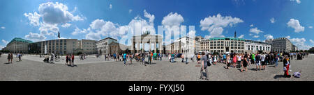 Porte de Brandebourg, Pariser Platz, Mitte, Berlin, Allemagne / Brandenburger Tor Banque D'Images