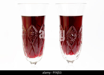 Verres à vin rouge Banque D'Images