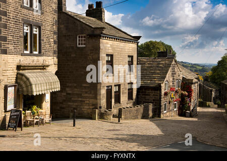 Royaume-uni, Angleterre, dans le Yorkshire, Heptonstall, Towngate Calderdale Banque D'Images