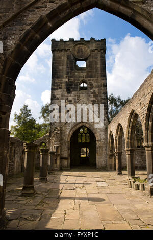 Royaume-uni, Angleterre, dans le Yorkshire, Heptonstall Calderdale, à l'intérieur des ruines du 13e siècle, St Thomas a'Becket Église Banque D'Images