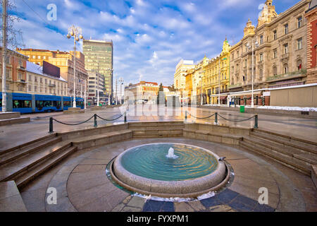 Ban Jelacic Zagreb en vue de l'avent Banque D'Images