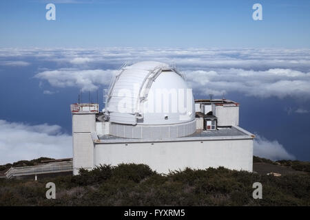Télescope sur le bord du cratère Banque D'Images