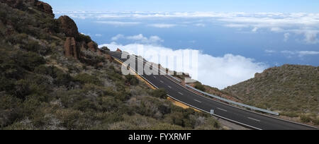 Situé sur la route de haut La Palma Banque D'Images