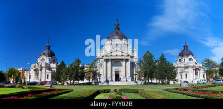 Thermes Széchenyi, Budapest, Hongrie Banque D'Images