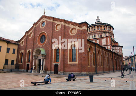 L'église Santa Maria delle Grazie à Milan Banque D'Images