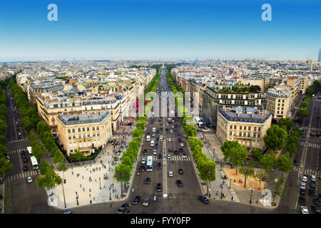 Avenue des Champs-Elysées à Paris, France Banque D'Images