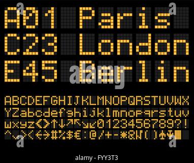 Vecteur de polices LED Illustration de Vecteur