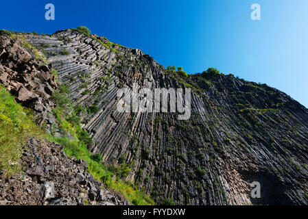 L'Eurasie, région du Caucase, l'Arménie, la province de Kotayk, Garni, symphonie de pierres, colonnes de basalte, Site du patrimoine mondial de l'UNESCO Banque D'Images