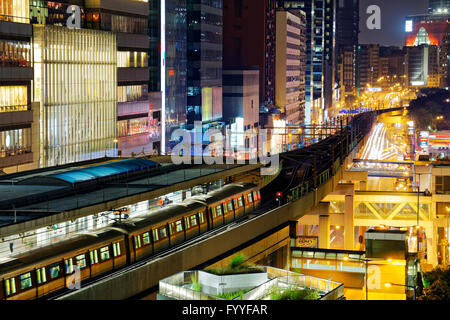 Hong Kong downtown at night Banque D'Images