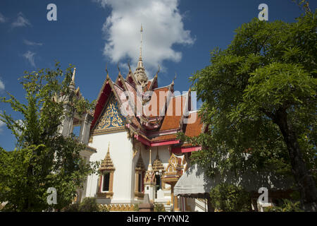 La THAÏLANDE WAT BURAPHARAM SURIN ISAN Banque D'Images