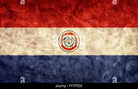 Le Paraguay grunge flag. Vintage Banque D'Images