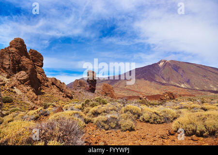 Doigt de Dieu rock au volcan Teide à Tenerife - Canary Island Banque D'Images