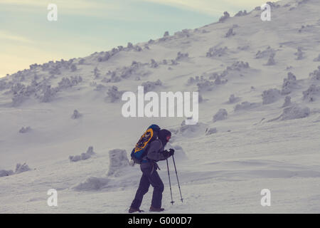 Randonnée d’hiver Banque D'Images