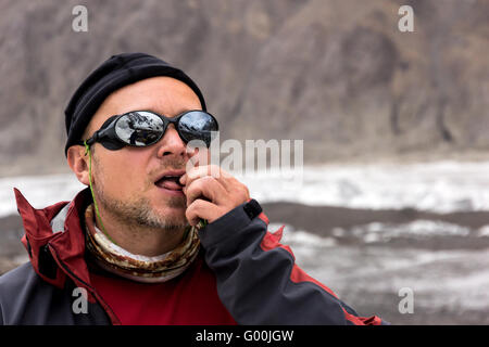 Portrait de l'âge moyen Alpine Climber Banque D'Images