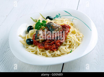 Pasta con le sarde Banque D'Images